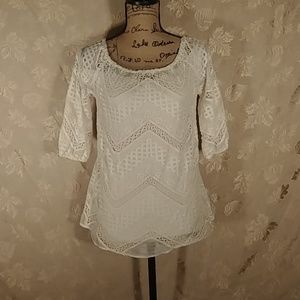 Lavender Brown Lace Top